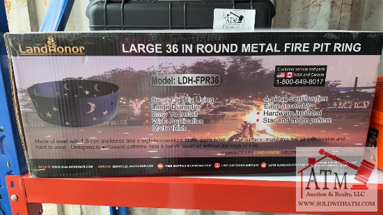 NEW 36" Round Metal Fire Pit Ring