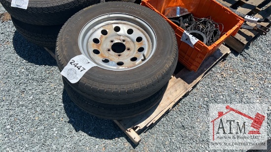 (2) 205/75D15 Trailer Wheel Assy