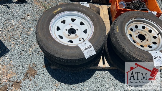 (2) 205/75D15 Trailer Wheel Assy