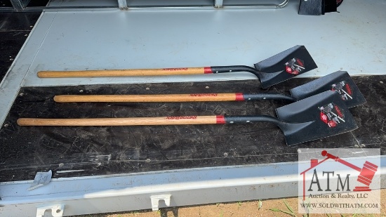 (3) Flat Shovels