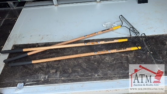 (3) Garden Rakes