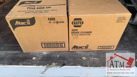 (2) Cases of Napa Brake  Cleaner 24 Cans total