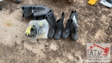 Dunlop Rubber Boots and Work Gloves