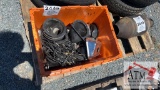 Flatbed fuel dish, LED trailer lights (Misc Lot)