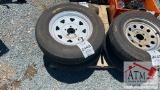 (2) 205/75D15 Trailer Wheel Assy
