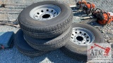 (4) 8-Lug 235/80R16 Trailer Tires