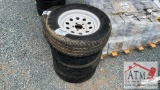 (4) 215X65R15  5-Lug Wheel Assy