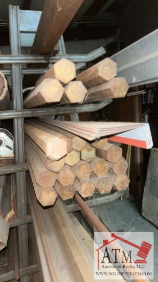 (24) Hex Sold Stock 1-1/2" (7/8" Flat -12' Sticks)