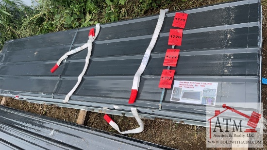 (30) NEW Grey Metal Roof Panels