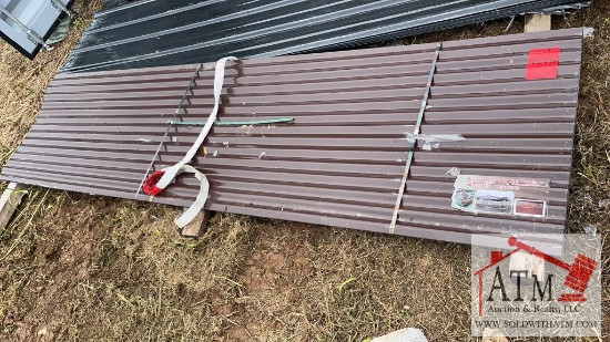 (30) NEW Brown Metal Roof Panels