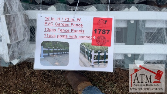 (10) NEW PVC Garden Fence Panels