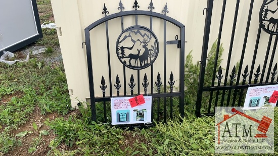 (1) NEW Single-Leaf Galvanized Iron Gate