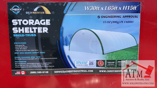NEW 30' x 65' x 15' Dome Storage Shelter