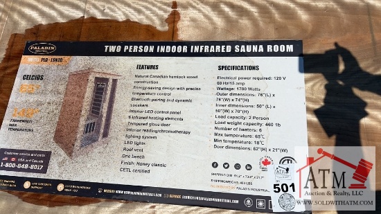 NEW Paladin 2 Person Indoor Infrared Sauna Room