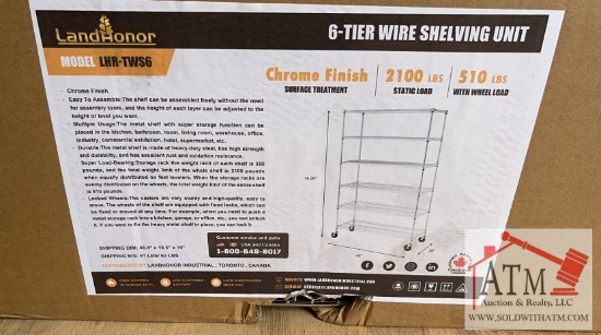 NEW Landhonor 6-Tier Wire Shelving Unit