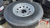 (1) NEW 235/80R-16 14 Ply 8 Lug Tire/Wheel Assy