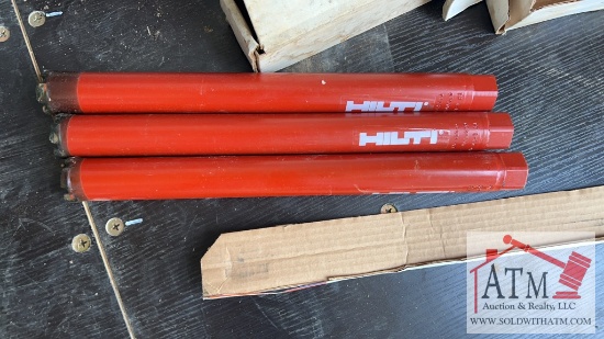 (3) Hilti Diamond Core Drill Bits