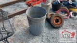 (2) Metal Trash Cans
