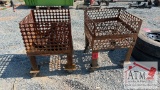 (2) Rolling Metal Cages