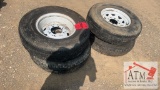 (4) Used 8-Lug Trailer Wheel Assy
