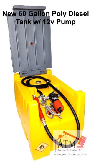 NEW 60 Gallon Poly Diesel Tank w/ 12V Pump