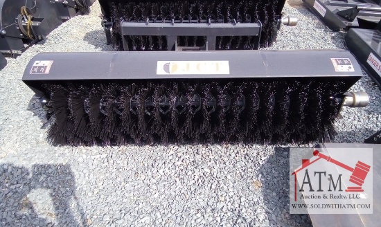 NEW JCT 84" Angle Broom - Skidsteer Attachment