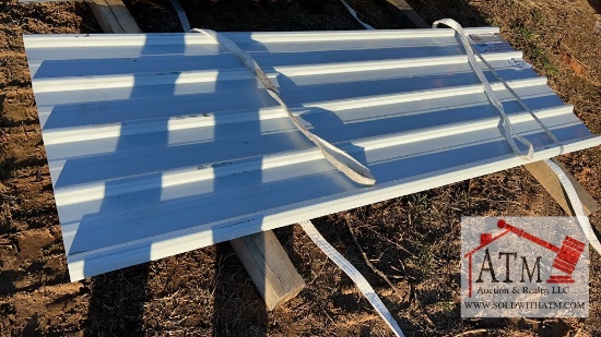 (30) NEW White Metal Roof Panels