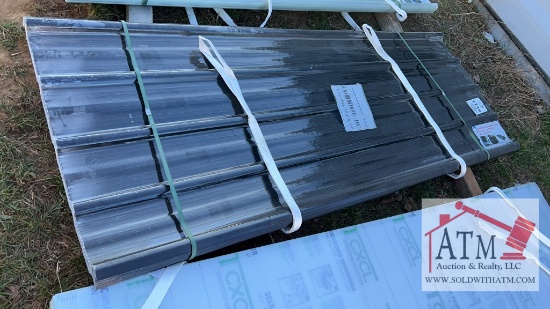 (20) NEW Corrugated Polycarb Black Roof Panels
