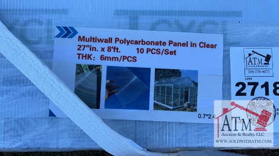 (10) NEW Clear Polycarb Panes