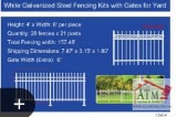 NEW White Galvanized Steel Fence Kits