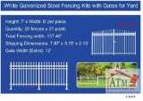 NEW White Galvanized Steel Fence Kits