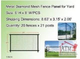 NEW Metal Diamond Mesh Fence Panels