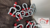 (10) NEW 10500LB D-Ring Shackles