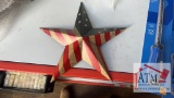 (7) Small American Flag Decorative Metal Stars