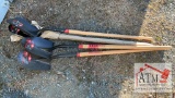 (4) NEW Razor-Back Shovels
