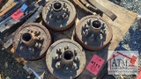 (4) 8-Lug Trailer Hubs