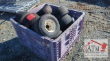 Crate of Golf Cart Wheels