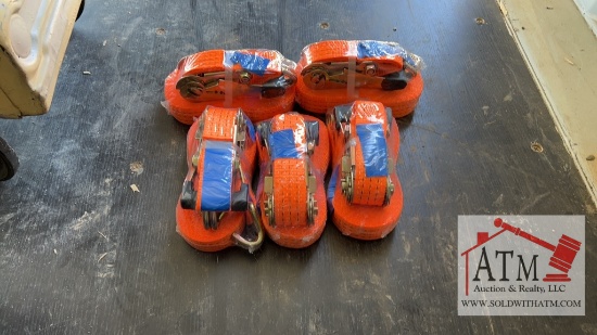 (5) NEW 1.5" Ratchet Straps