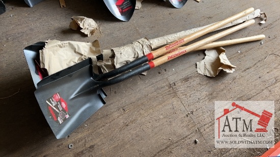 (4) NEW Razor-Back Flathead Shovels