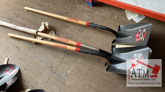 (3) NEW Razor-Back Flathead Shovels