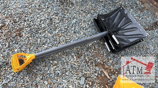 (3) NEW Black Snow Shovels