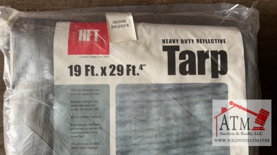 (1) NEW 19x29 Silver Tarp