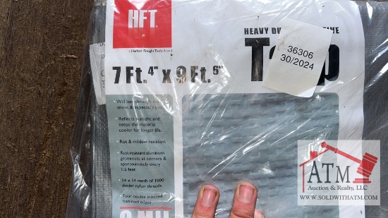 (5) NEW 7x9 Silver Tarps