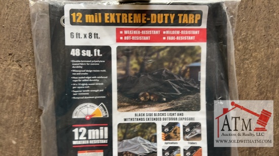 (4) NEW 6x8 12 Mil Extreme Duty Tarps