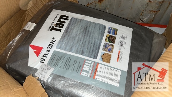 (2) NEW 19x29 Silver Tarps