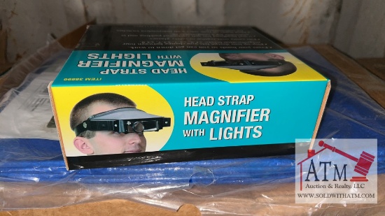 (6) NEW Head Strap Magnifiers W/ Lights