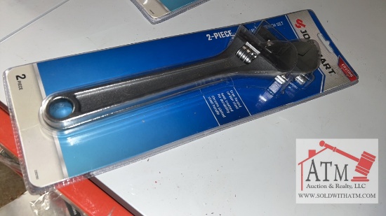 (2) NEW 2 Piece Adjustable Wrench Set