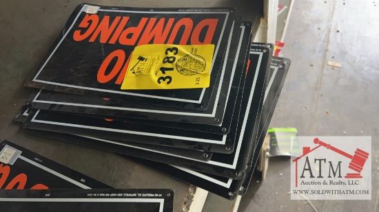 (8) "No Dumping" Signs