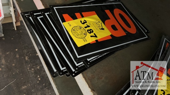 (8) "Open" Signs