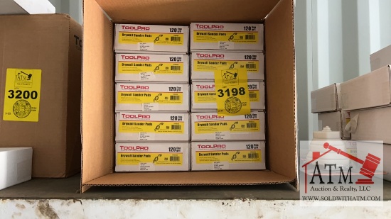 (50) ToolPro 120 Grit 8 7/8" Sanding Pads